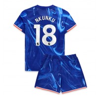 Maglia Calcio Chelsea Christopher Nkunku #18 Prima Divisa Bambino 2024-25 Manica Corta (+ pantaloncini)